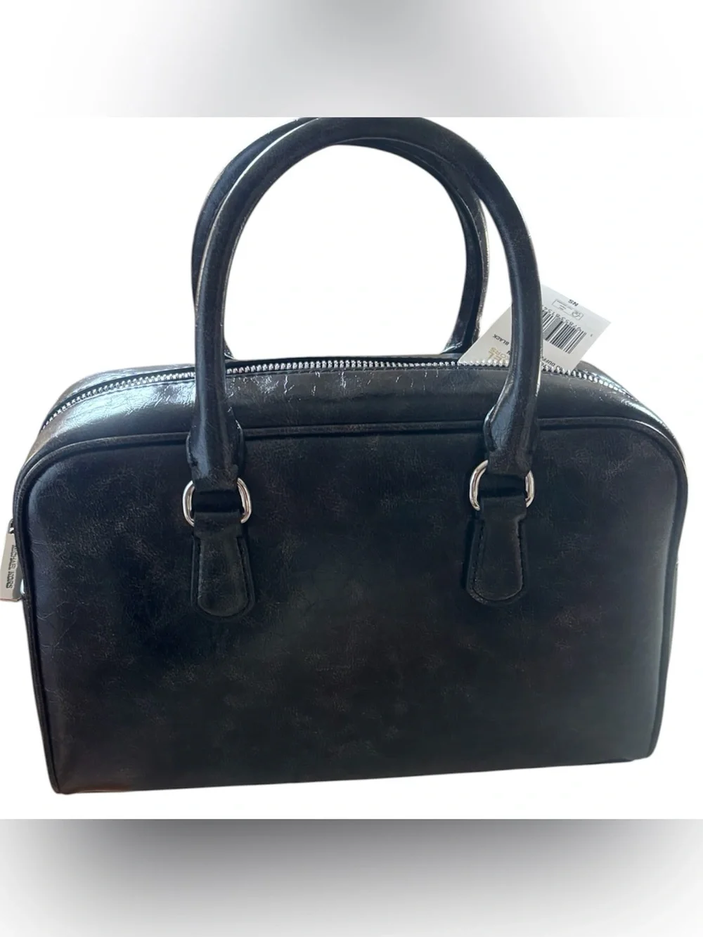 NWT Michael Kors Thompson Medium Distressed Studded Satchel in black